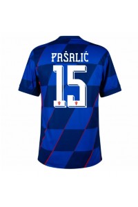 Kroatia Mario Pasalic #15 Fotballdrakt Borte Klær EM 2024 Korte ermer